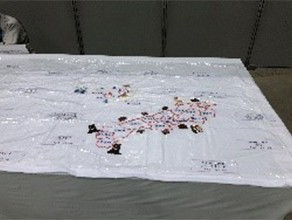 島根県産品を使った学校給食用の食材を紹介するコーナーの写真２